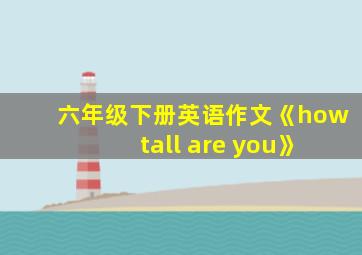 六年级下册英语作文《how tall are you》